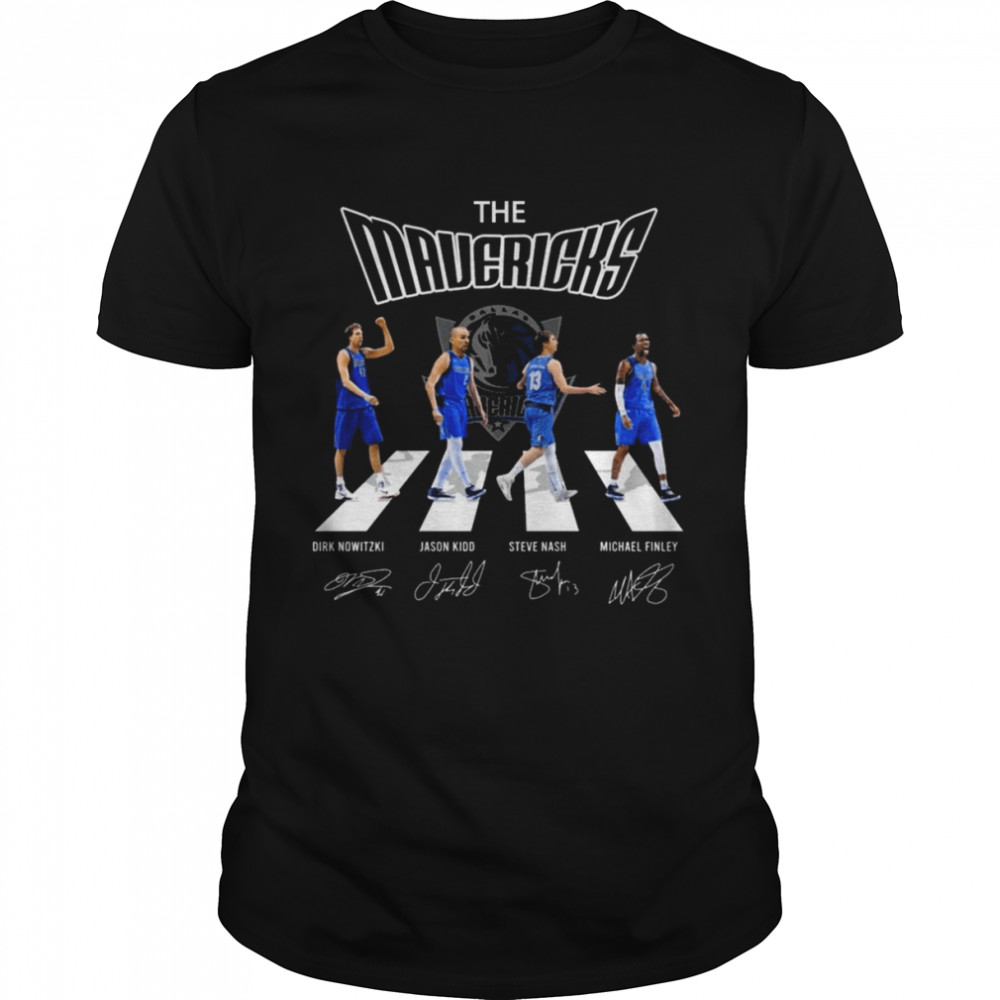 The Mavericks Nowitzki and Kidd and Nash and Finley abbey road signatures shirt Classic Men's T-shirt