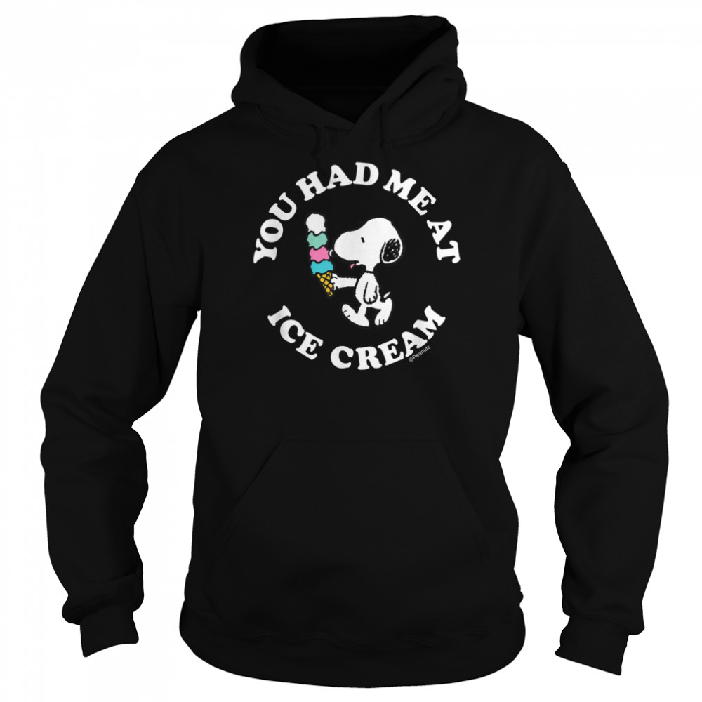 Peanuts - Snoopy You Had Me At Ice Cream T- Unisex Hoodie