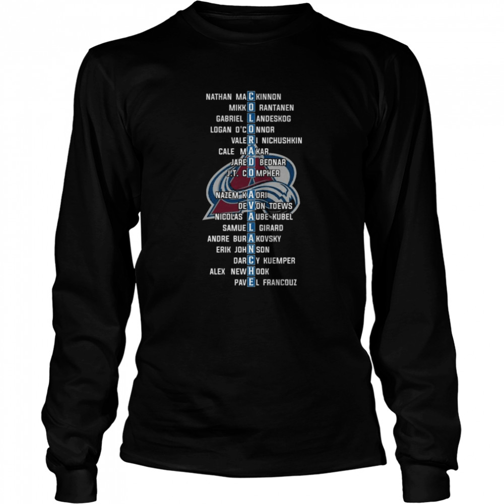 Colorado Avalanche Team Players 2022 Long Sleeved T-shirt