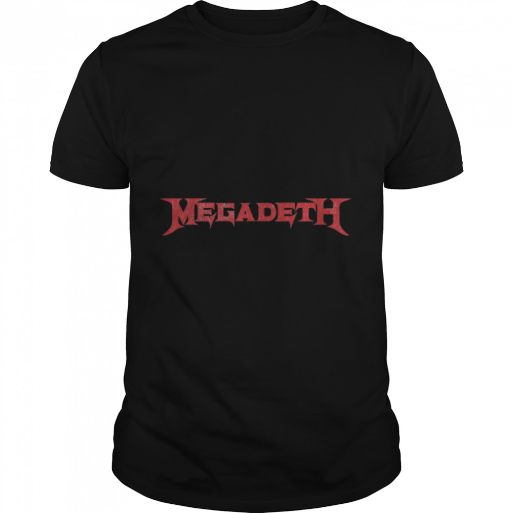 Megadeth – Red Logo Distressed T-Shirt B09Q7T8PP6