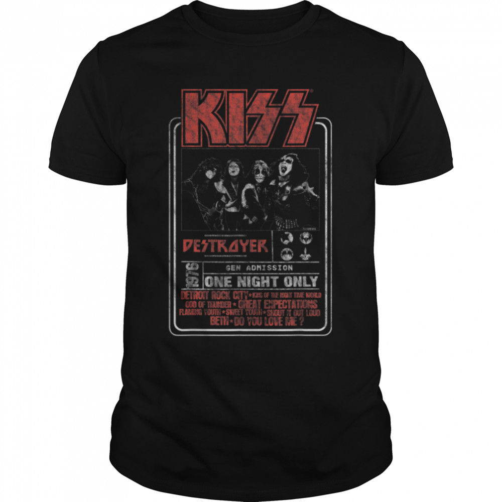 KISS - One Night Only T- B07P9S573V Classic Men's T-shirt