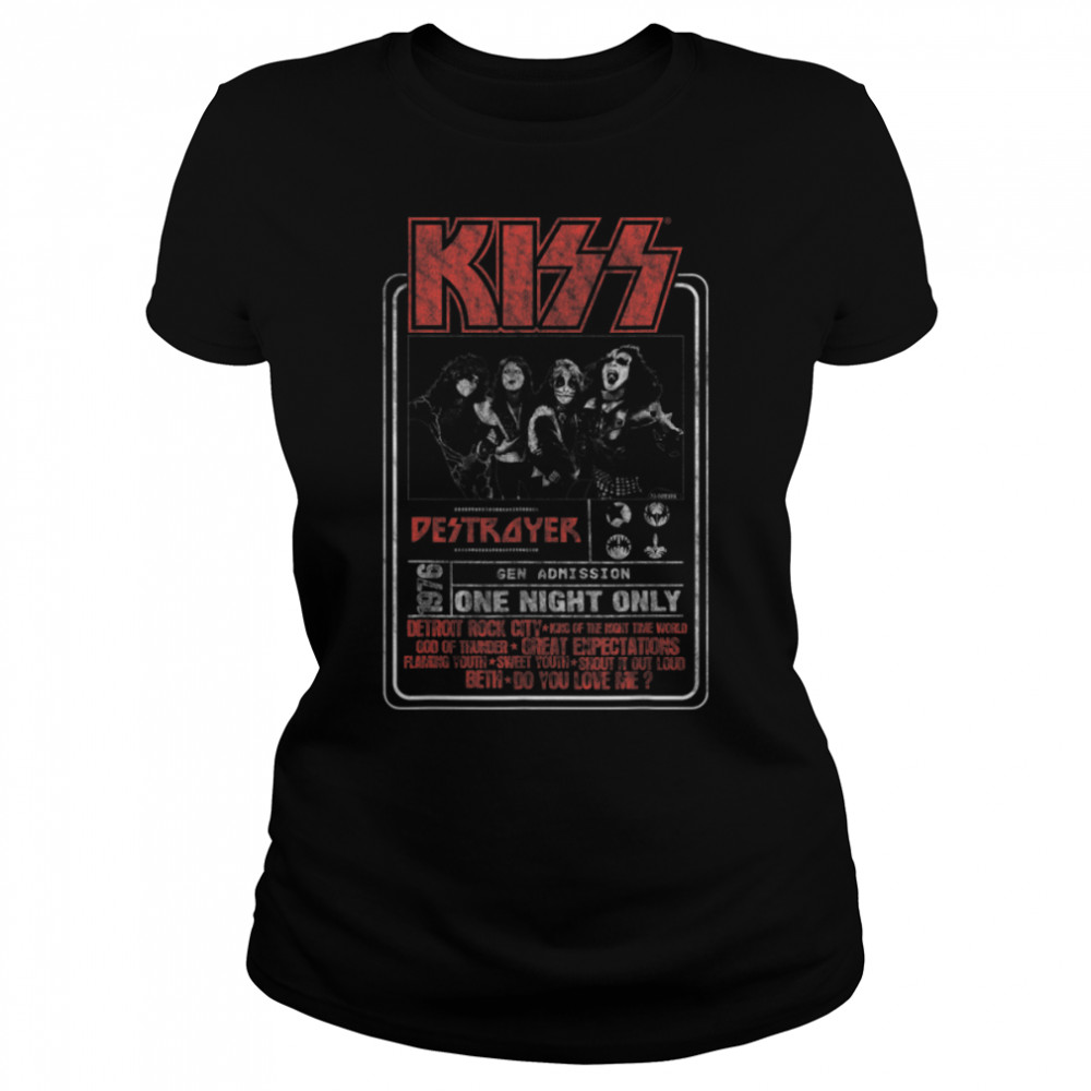 KISS - One Night Only T- B07P9S573V Classic Women's T-shirt