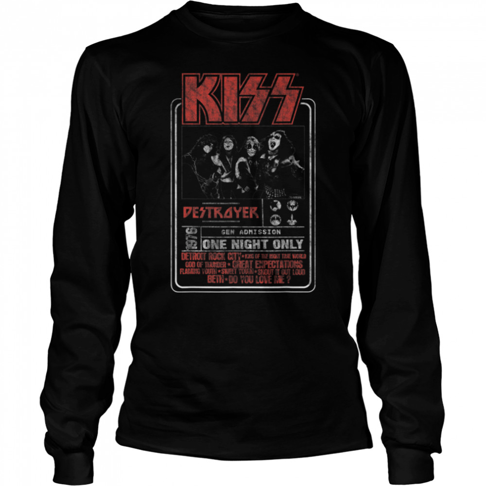 KISS - One Night Only T- B07P9S573V Long Sleeved T-shirt