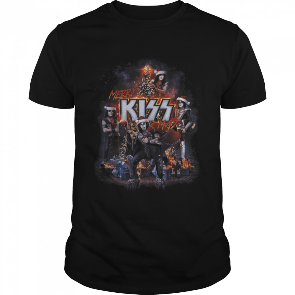 KISS - Very Merry KISSmas T- B09KP3969Z Classic Men's T-shirt
