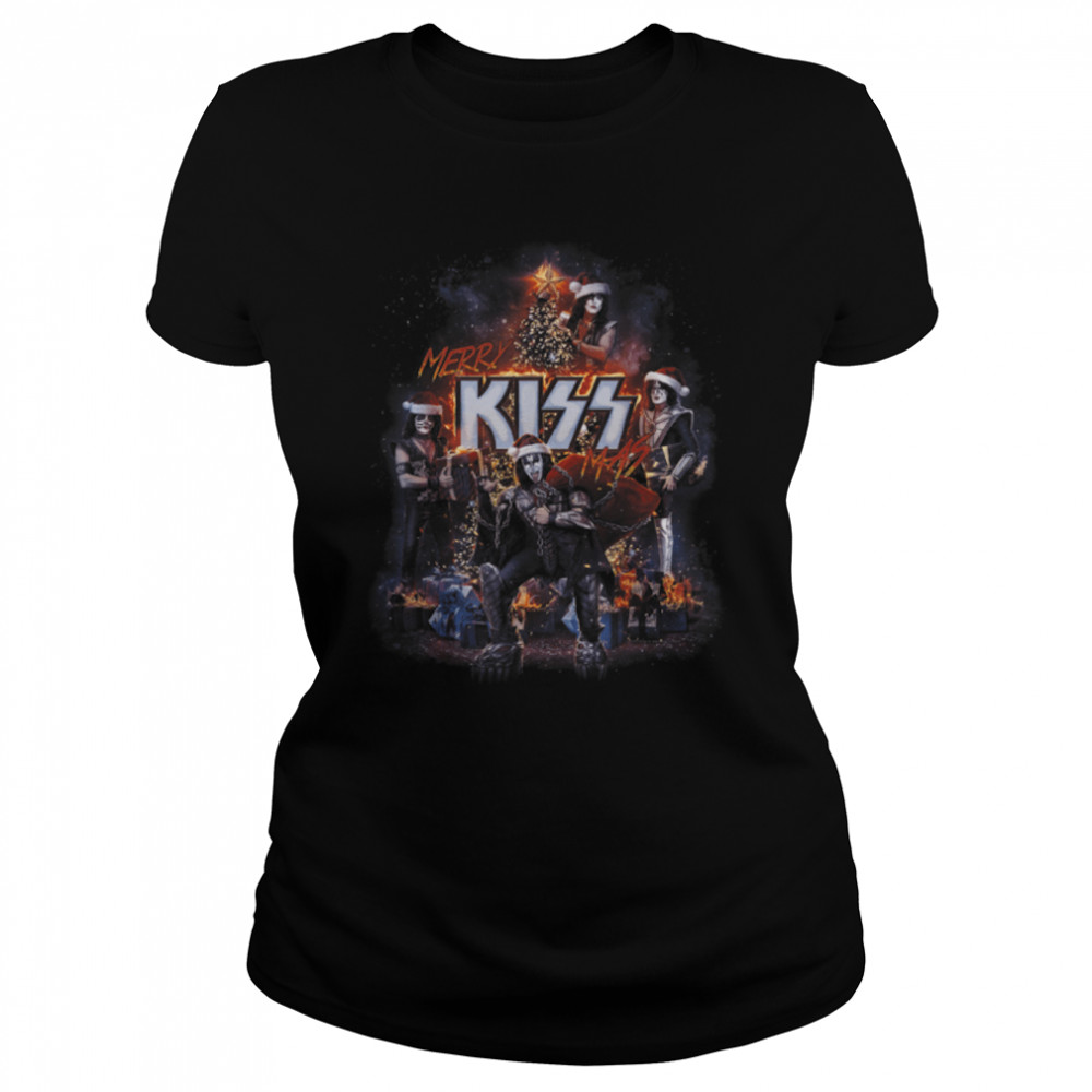 KISS - Very Merry KISSmas T- B09KP3969Z Classic Women's T-shirt