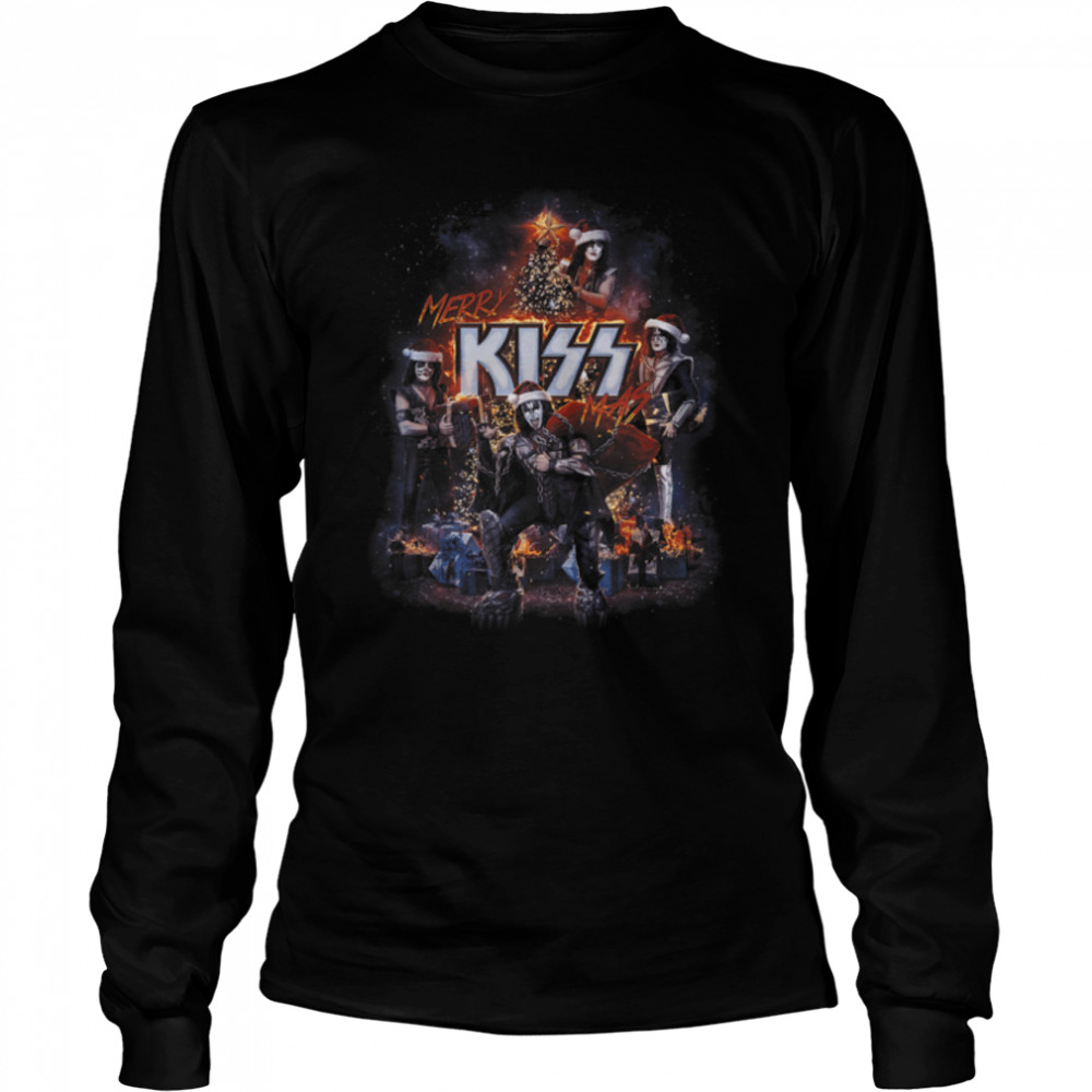 KISS - Very Merry KISSmas T- B09KP3969Z Long Sleeved T-shirt