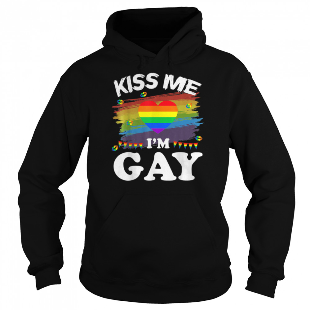 Kiss Me I’m Gay LGBT Pride Gift T- B0B39PBYMZ Unisex Hoodie