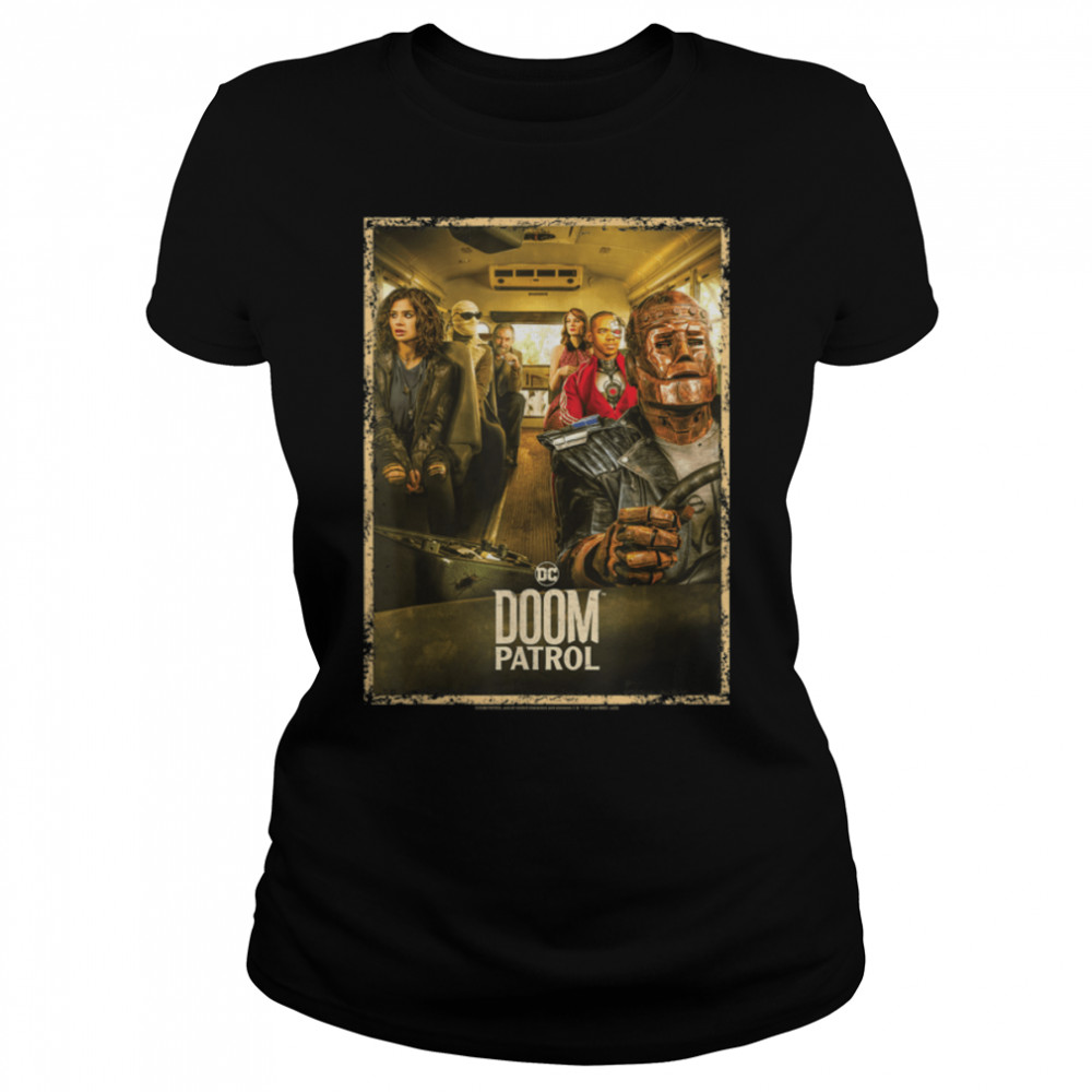 Doom Patrol Bus Of Misfits Poster T- B0B1QT59VR Classic Women's T-shirt