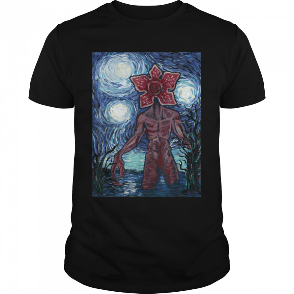 Netflix Stranger Things Demogorgon Starry Night Style Poster T-Shirt B0848HDMJX