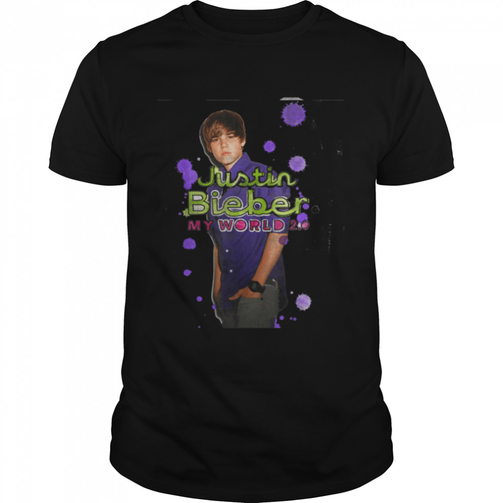Official Justin Bieber My World 2.0 White T-Shirt B09RPGH7YL