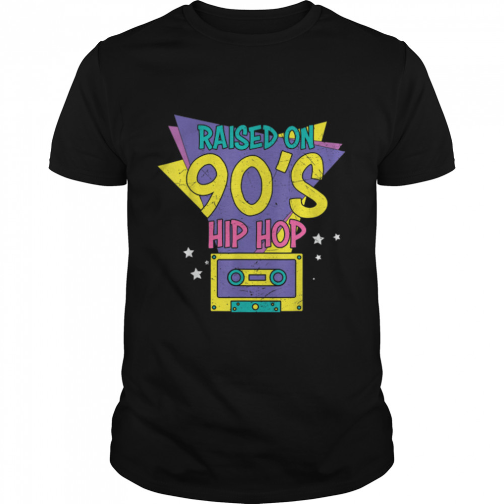 Retro Old School Raised On 90's Hip Hop Graphic T-Shirt B09R288FB2