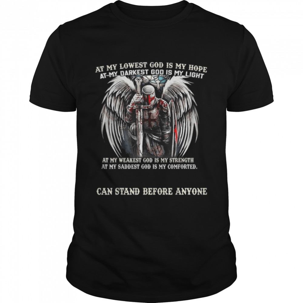 Jesus Cross Knight Templar At My Darkest God Is My Light T- B09Y2SVH6H Classic Men's T-shirt