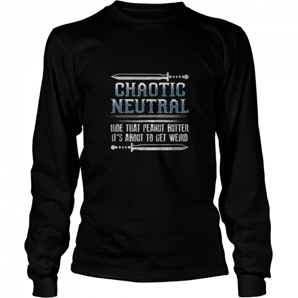 Roleplaying Chaotic Neutral Alignment Fantasy Gaming T- B07MNWHM8Y Long Sleeved T-shirt