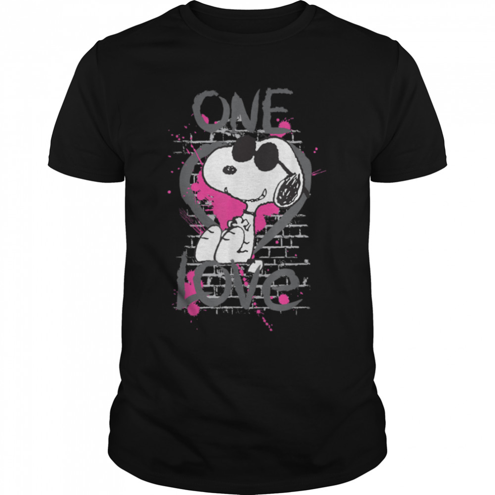 US Peanuts Snoopy Graphic One Love 01_H T- B09JL68SZQ Classic Men's T-shirt