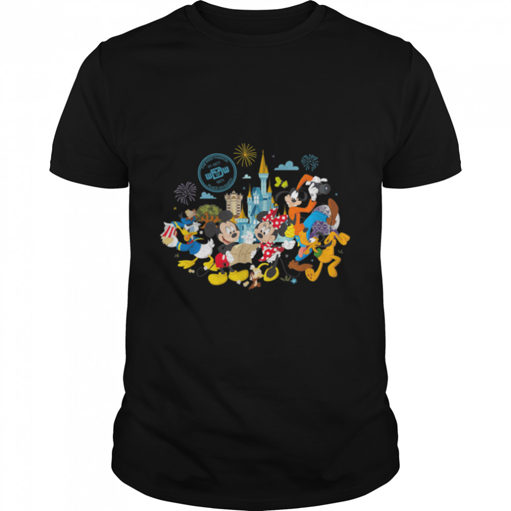 Walt Disney World 50th Anniversary Mickey and Friends T- B09P9YF93N Classic Men's T-shirt